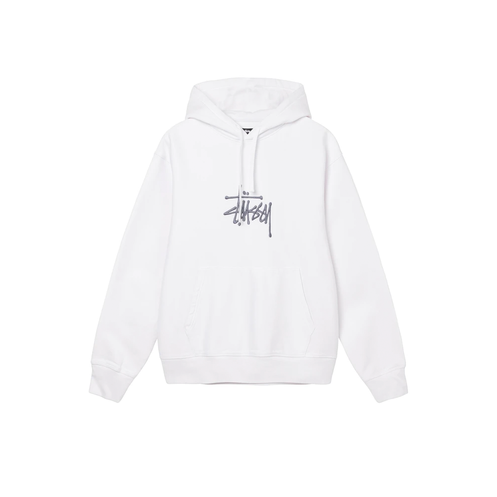 Stussy-Basic-Embroidered-Hoodie-White-1